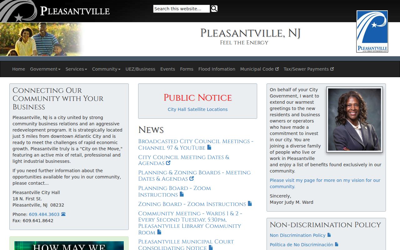 Pleasantville neighbors community and ward meeting notices