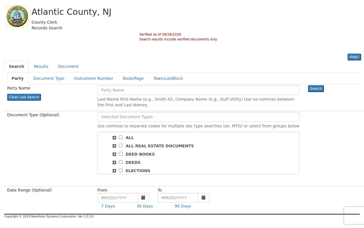 Pleasantville previous residents BrowserView deed search