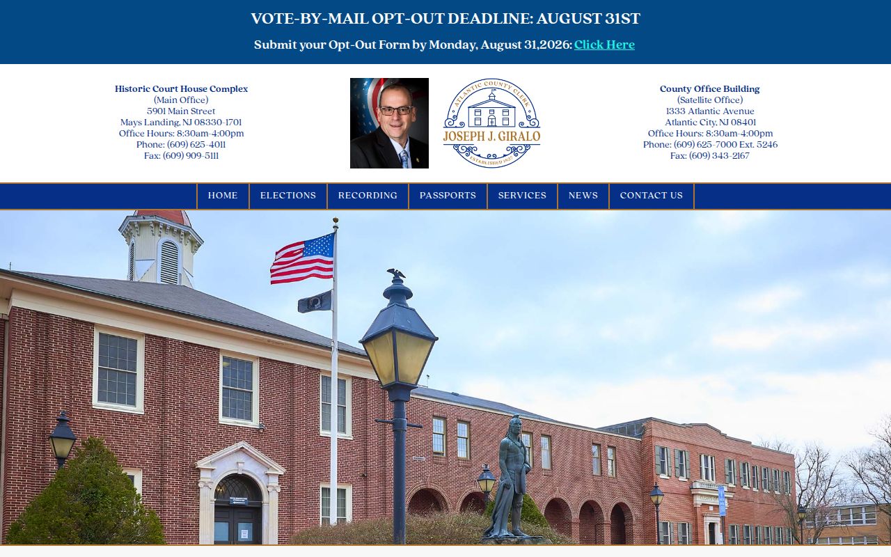 Pleasantville residents directory Atlantic County Clerk office